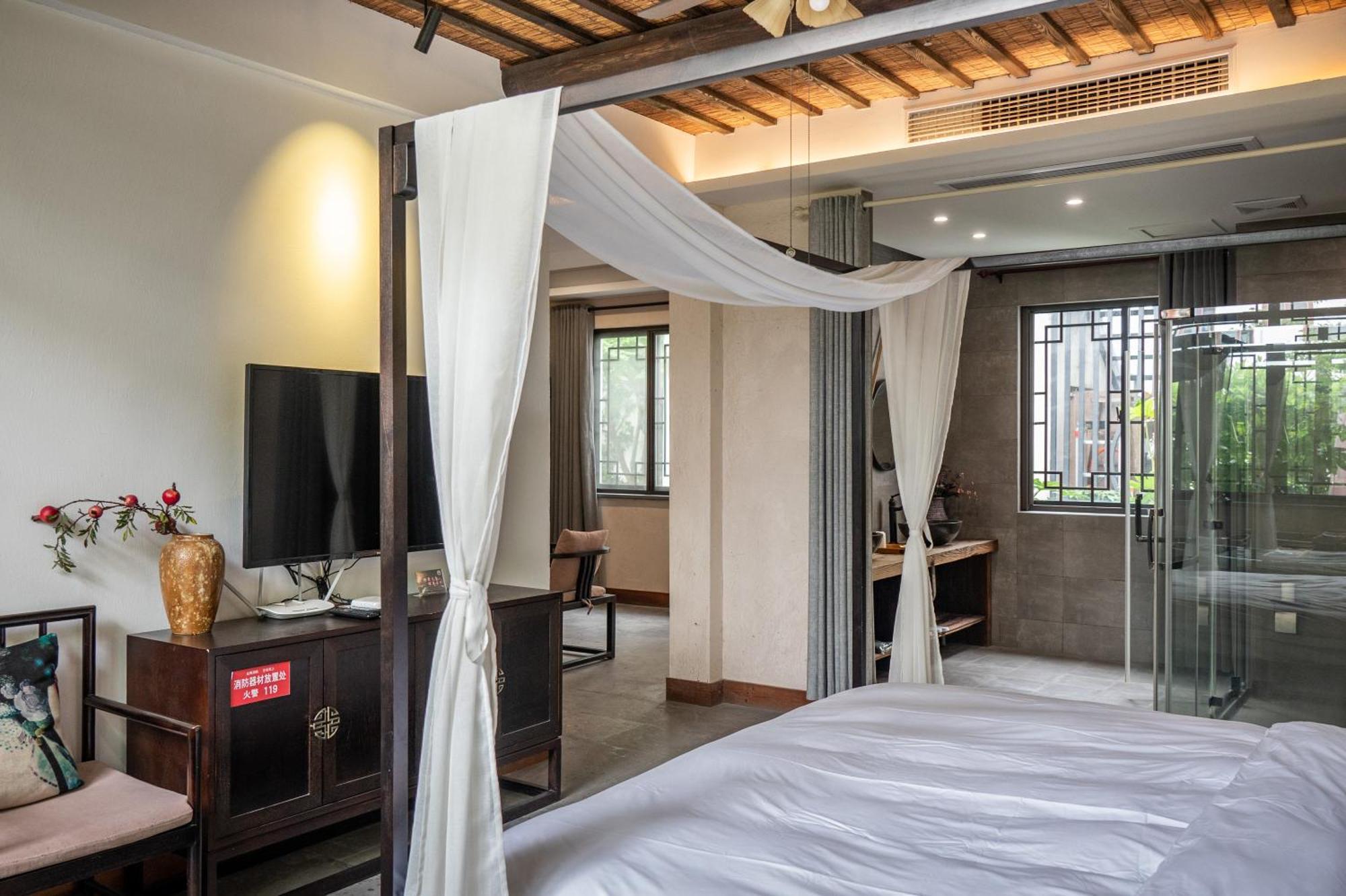 Tingjian Musu Private Soup Design Homestay - South Gate Of Wuzhen Xizha Scenic Area Tongxiang المظهر الخارجي الصورة